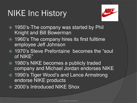 nike corporation history.